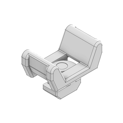 66-120-0 MODULAR SOLUTIONS CABLE TIE DOWNS<br>1/4 TURN CABLE BLOCK, 25MM, GRAY